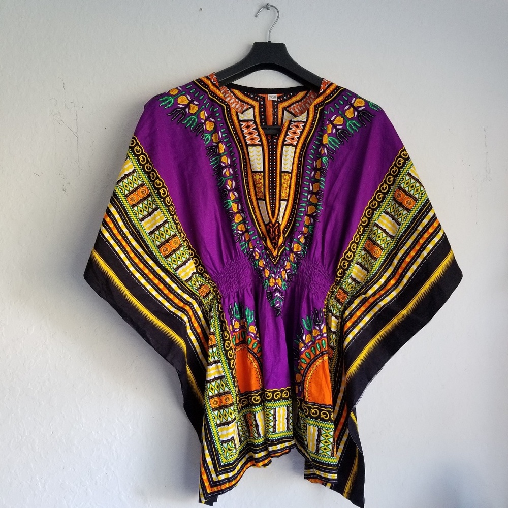 Women Ethnic Kimono Tribal Print One Size Smocked